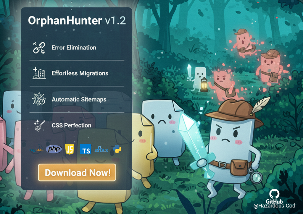 OrphanHunter v1.2 - The Ultimate PHP Project Migration & Cleanup Tool